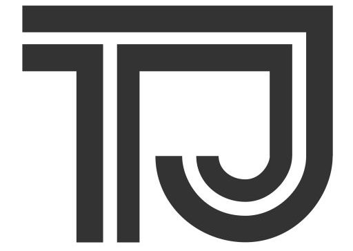 Tadasjdesign logo black and white