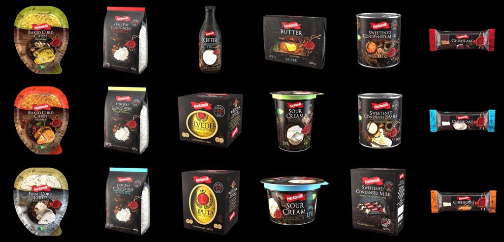3D visualizations- a render of a Dairy products packaging