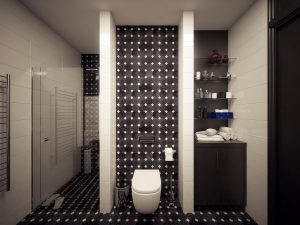 3D interior visualization render of a Modern bathroom-1