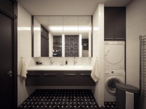 3D Visualization of a Modern bathroom-2
