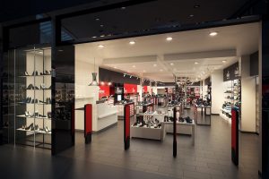 3D interior visualization render of a Shoe store