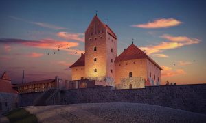 3D vizualizacijos- Trakų pilies 3D renderis - 3