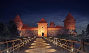 3D vizualizacijos- Trakų pilies 3D renderis - 4