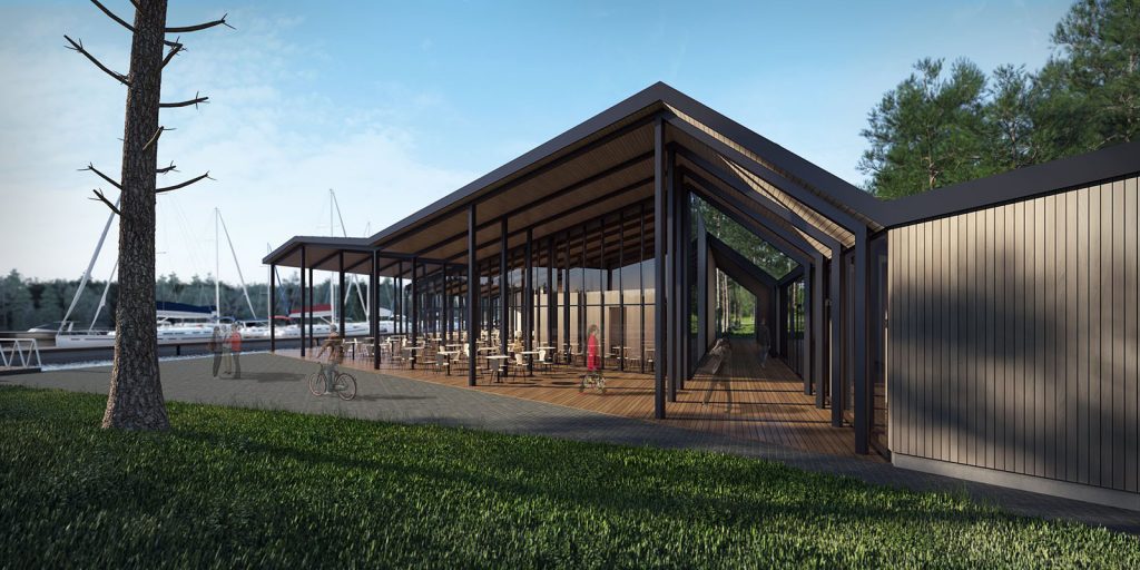 3D vizualizacijos-Jachtų klubo naujo pastato 3D renderis-2
