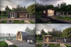 A project to present wooden cabins to the customers, used in a e-shop.