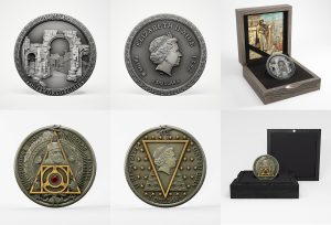 Kolekcines monetos 3d vizualizacijos